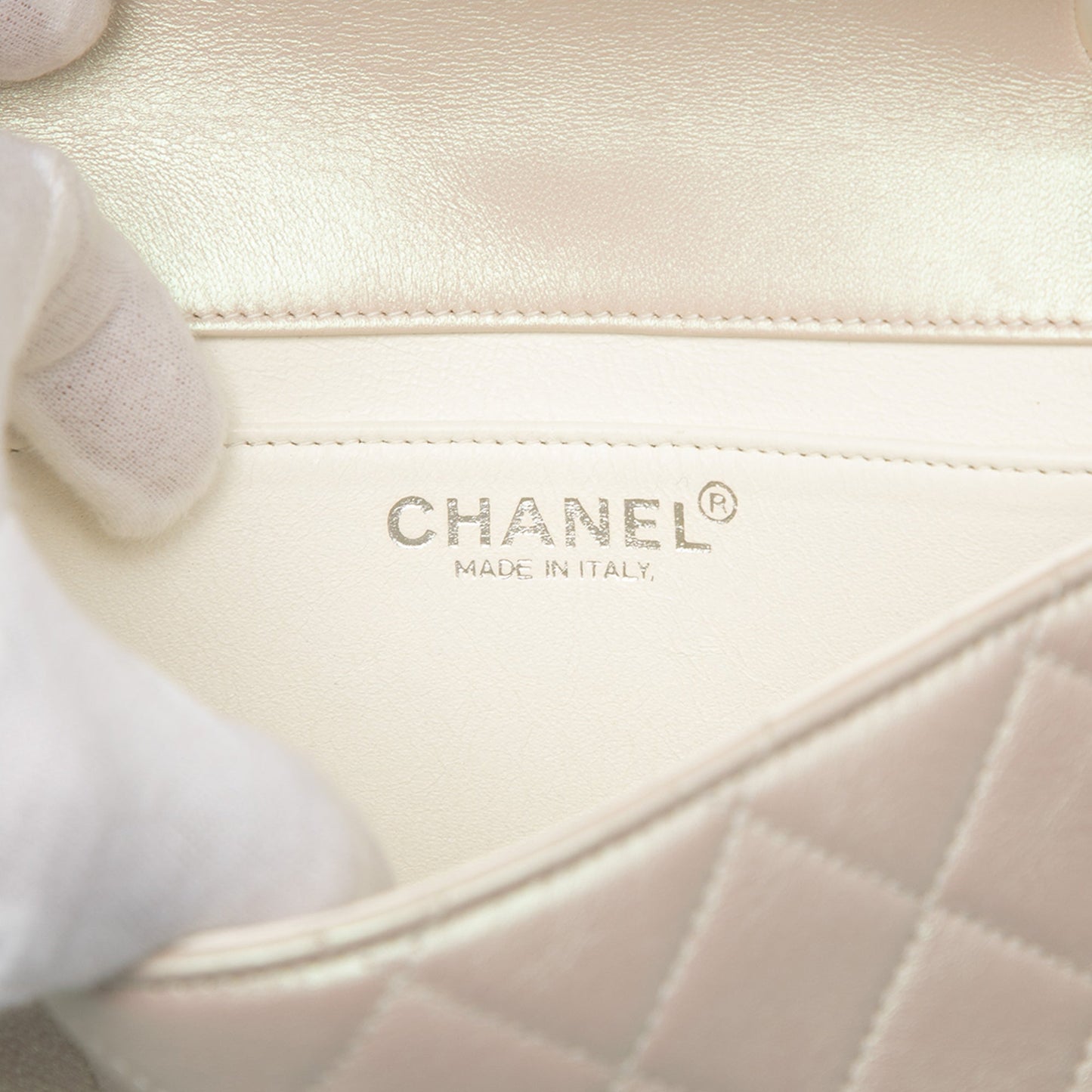 Chanel Mini Rectangular Classic Iridescent Lambskin Single Flap