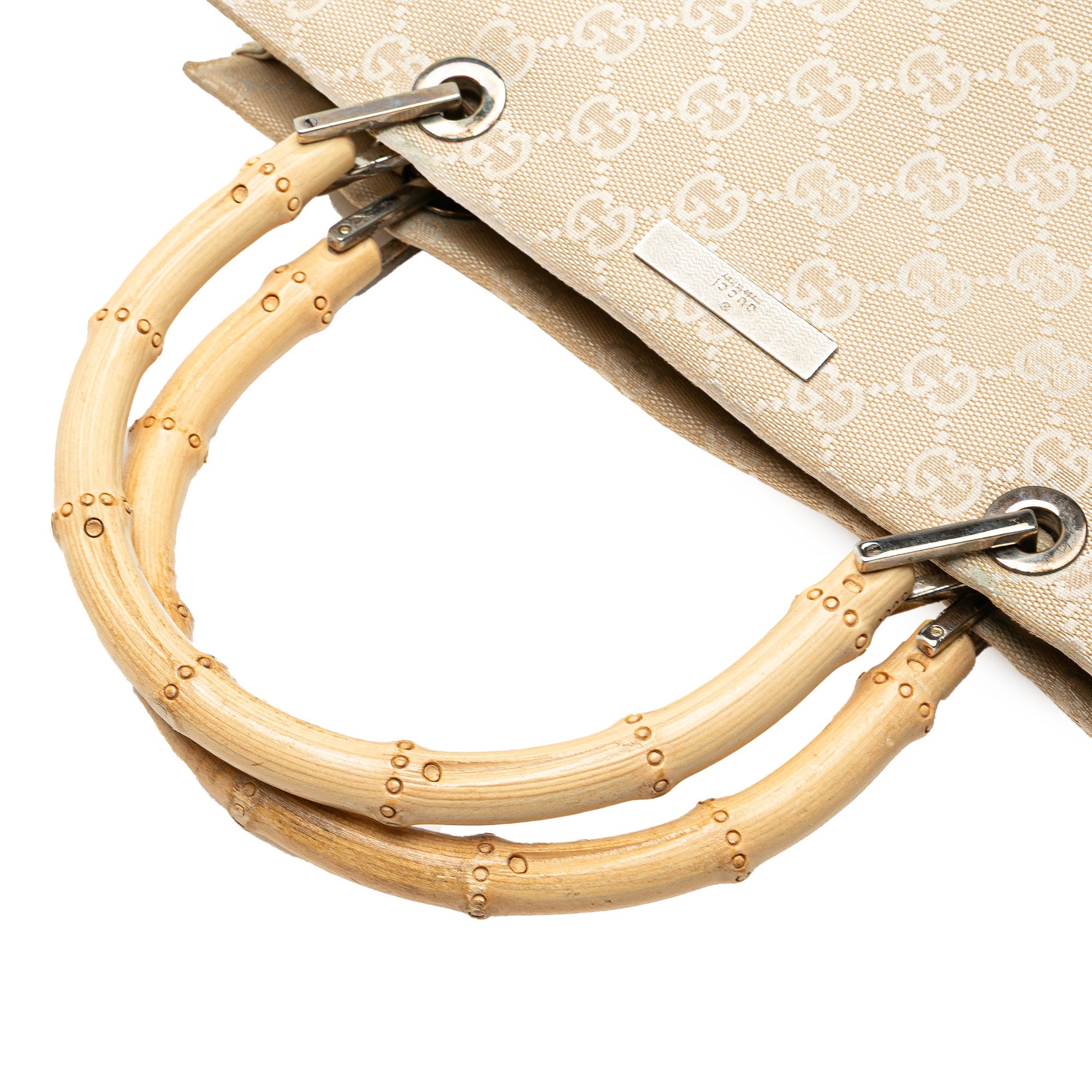 Gucci GG Canvas Bamboo Satchel