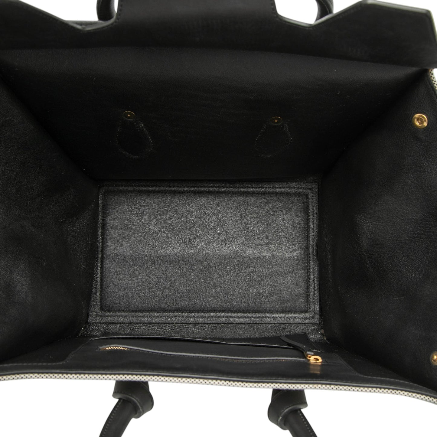 Small Bicolor Canvas and Calfskin Tie Knot Handbag