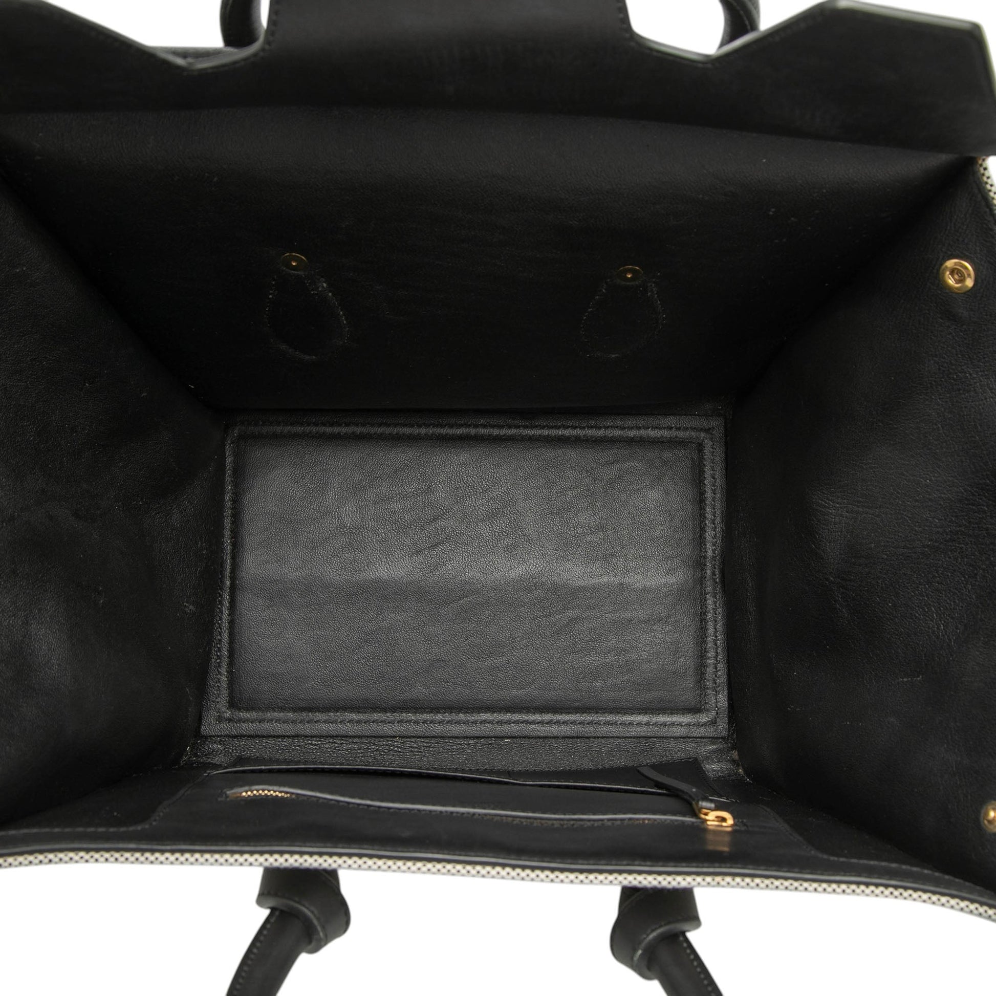 Small Bicolor Canvas and Calfskin Tie Knot Handbag