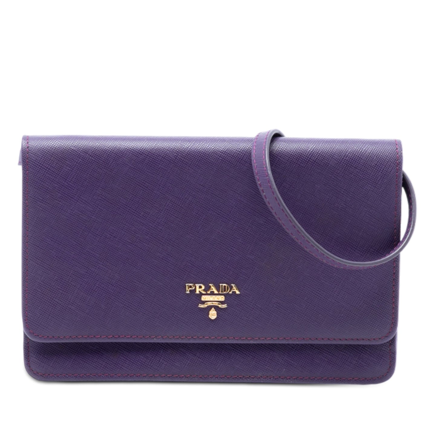 Prada Saffiano Wallet on Strap