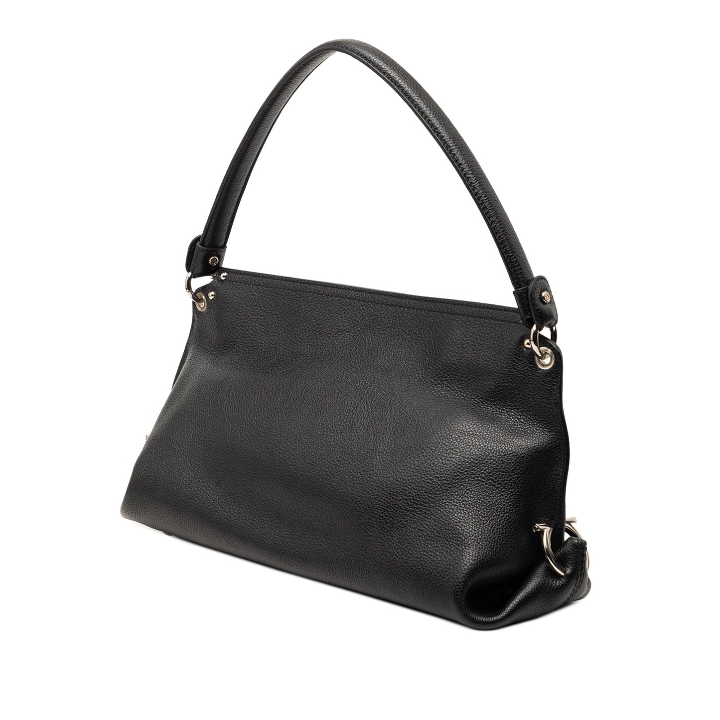 Ferragamo Leather Gancini Flap Shoulder Bag