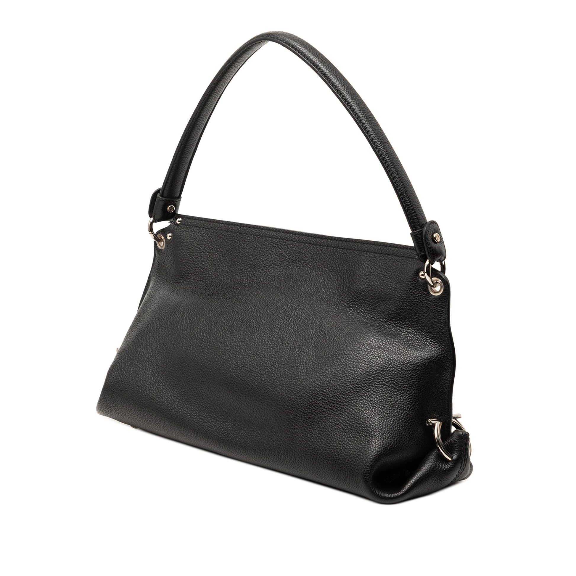 Ferragamo Leather Gancini Flap Shoulder Bag