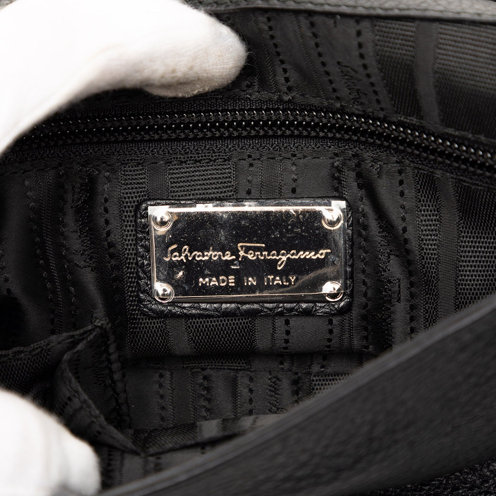 Ferragamo Leather Gancini Flap Shoulder Bag