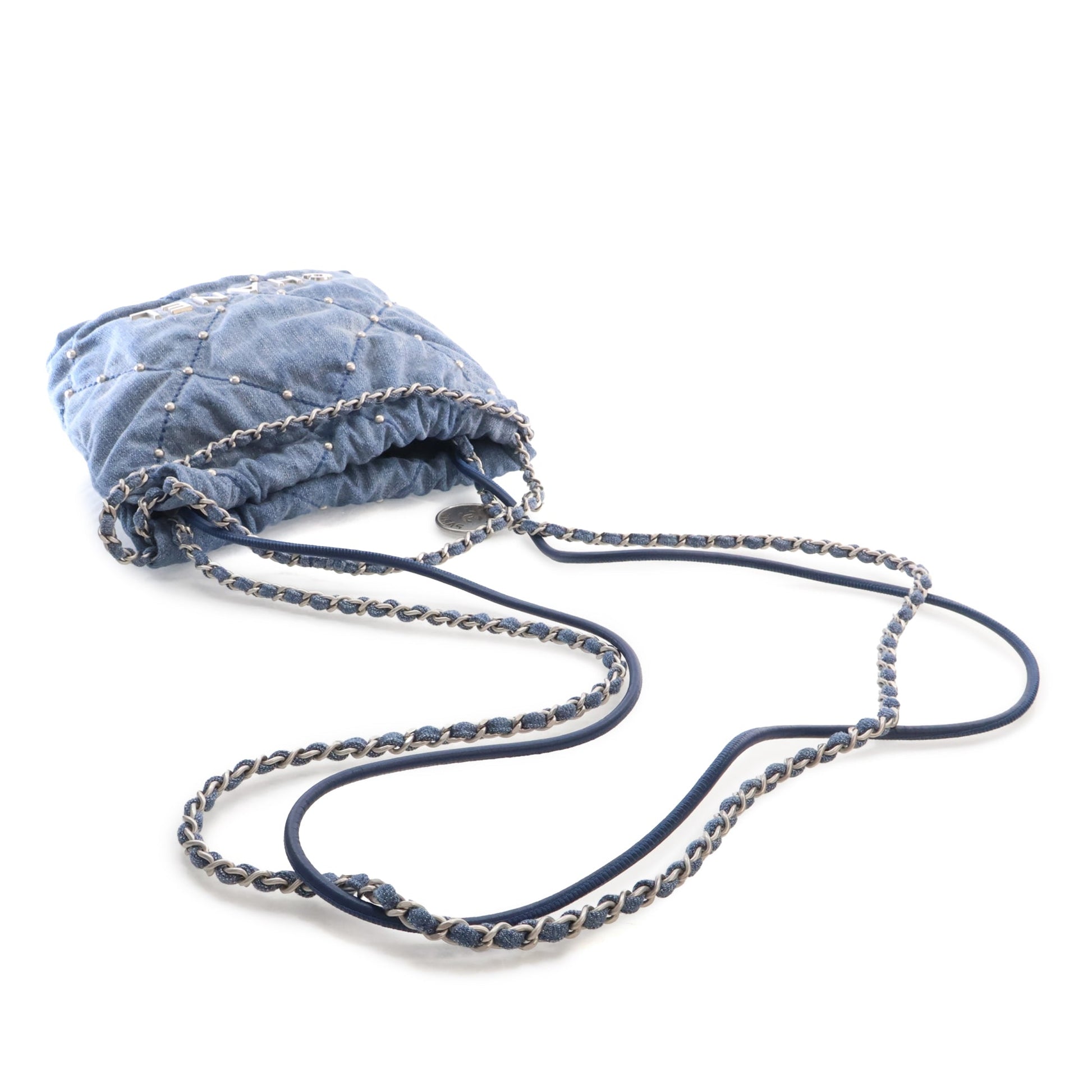 Chanel Mini Denim Studded 22 Handbag