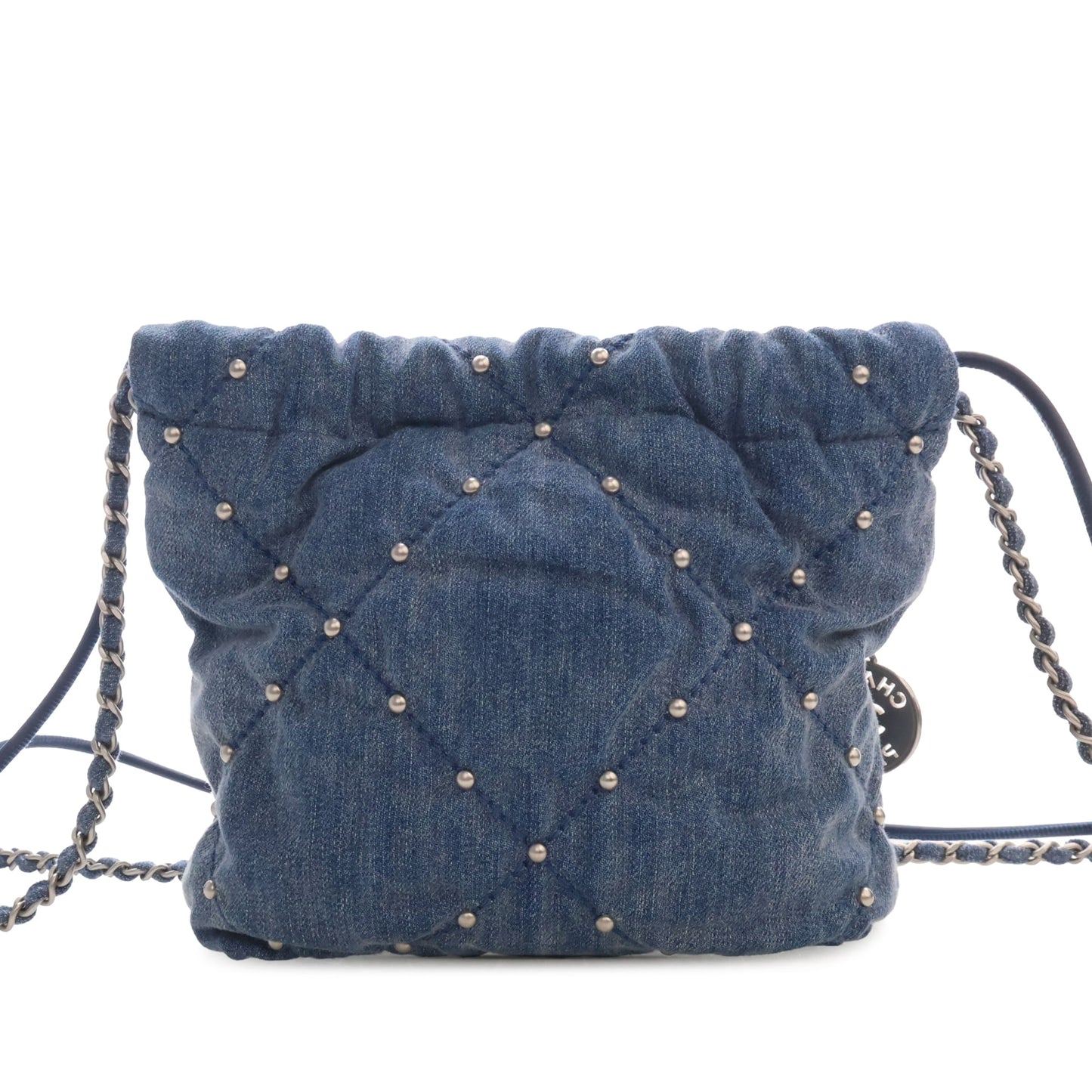 Chanel Mini Denim Studded 22 Handbag