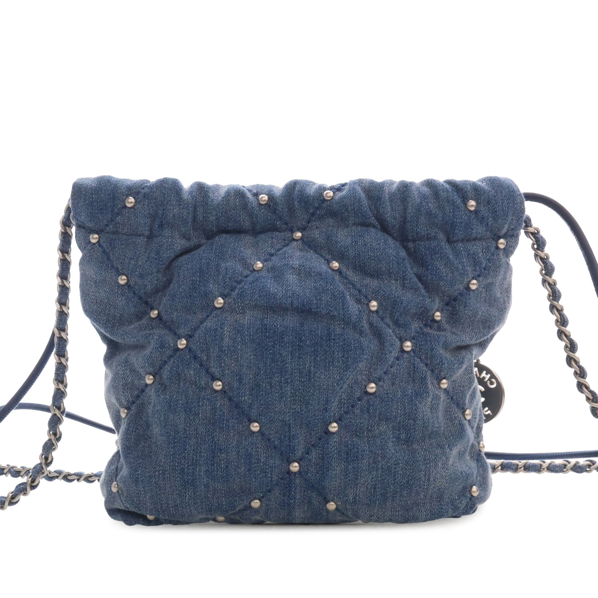 Chanel Mini Denim Studded 22 Handbag