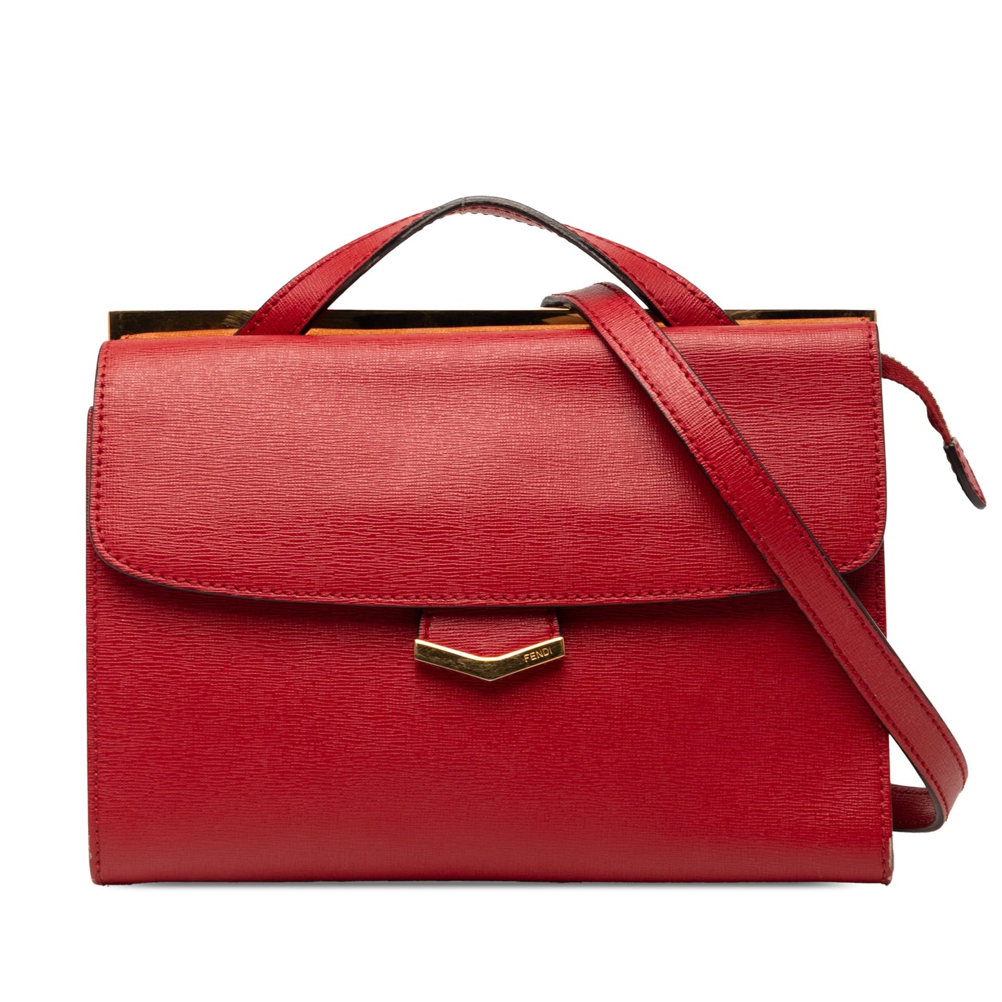 Fendi Small Leather Demi Jour Top Handle Bag