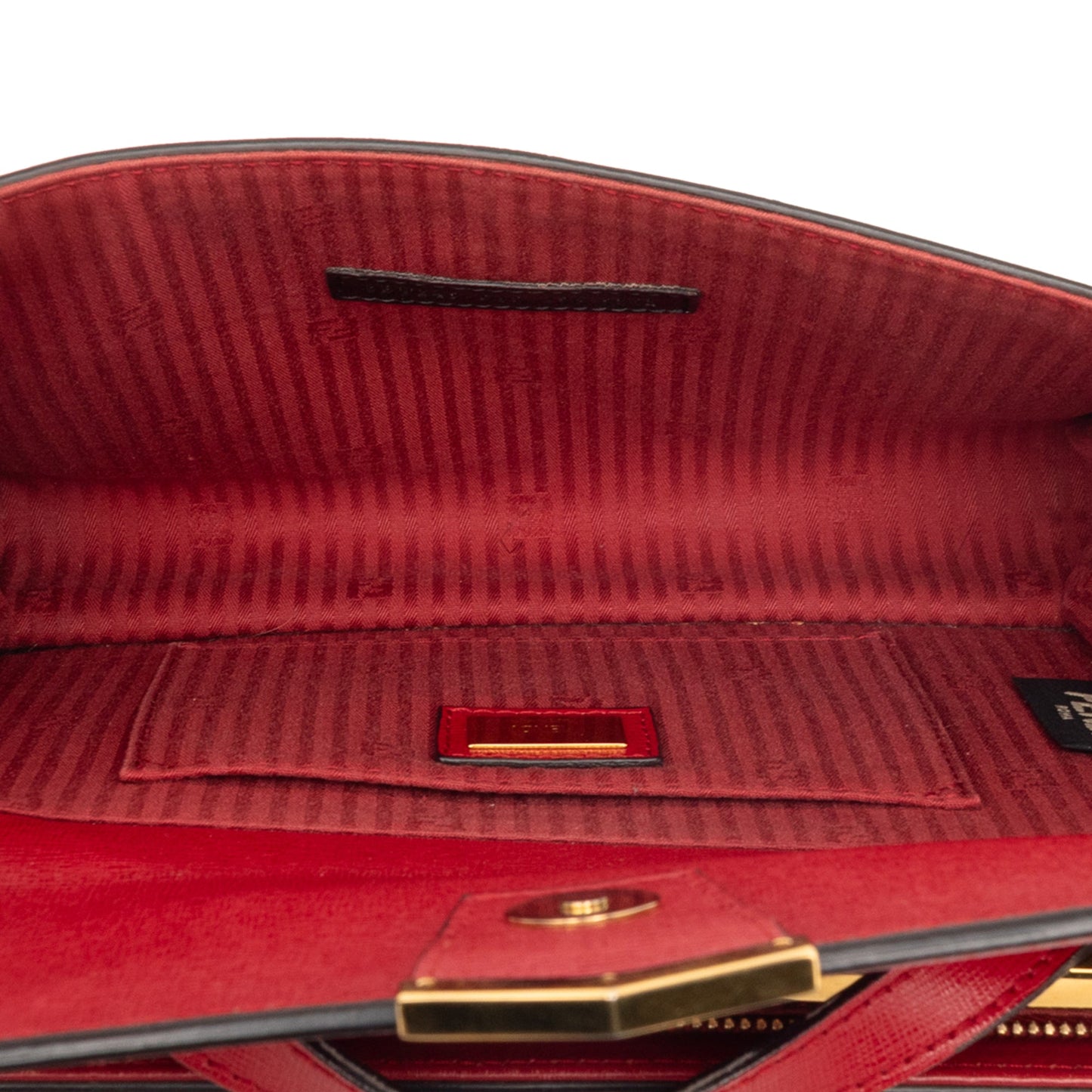 Fendi Small Leather Demi Jour Top Handle Bag