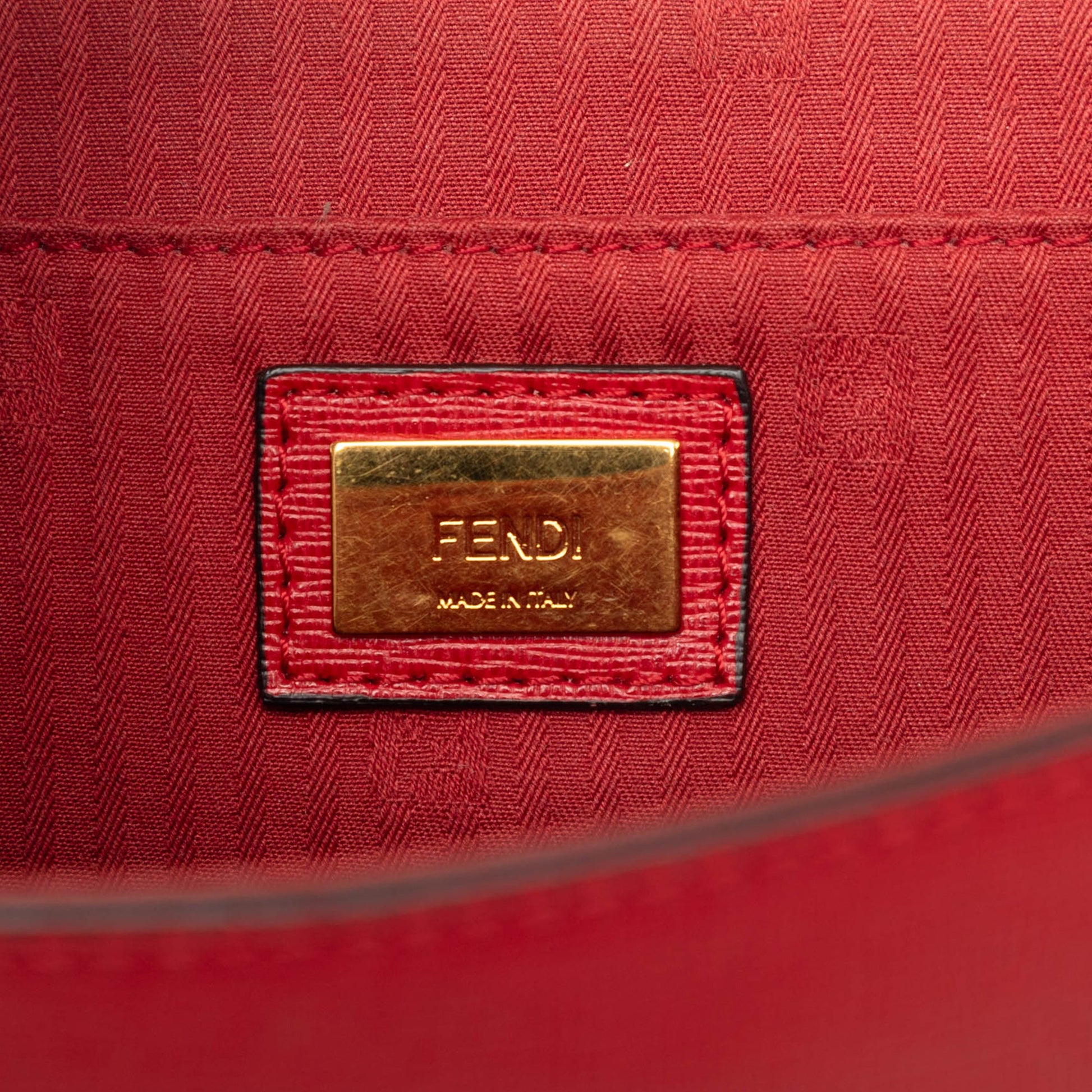 Fendi Small Leather Demi Jour Top Handle Bag