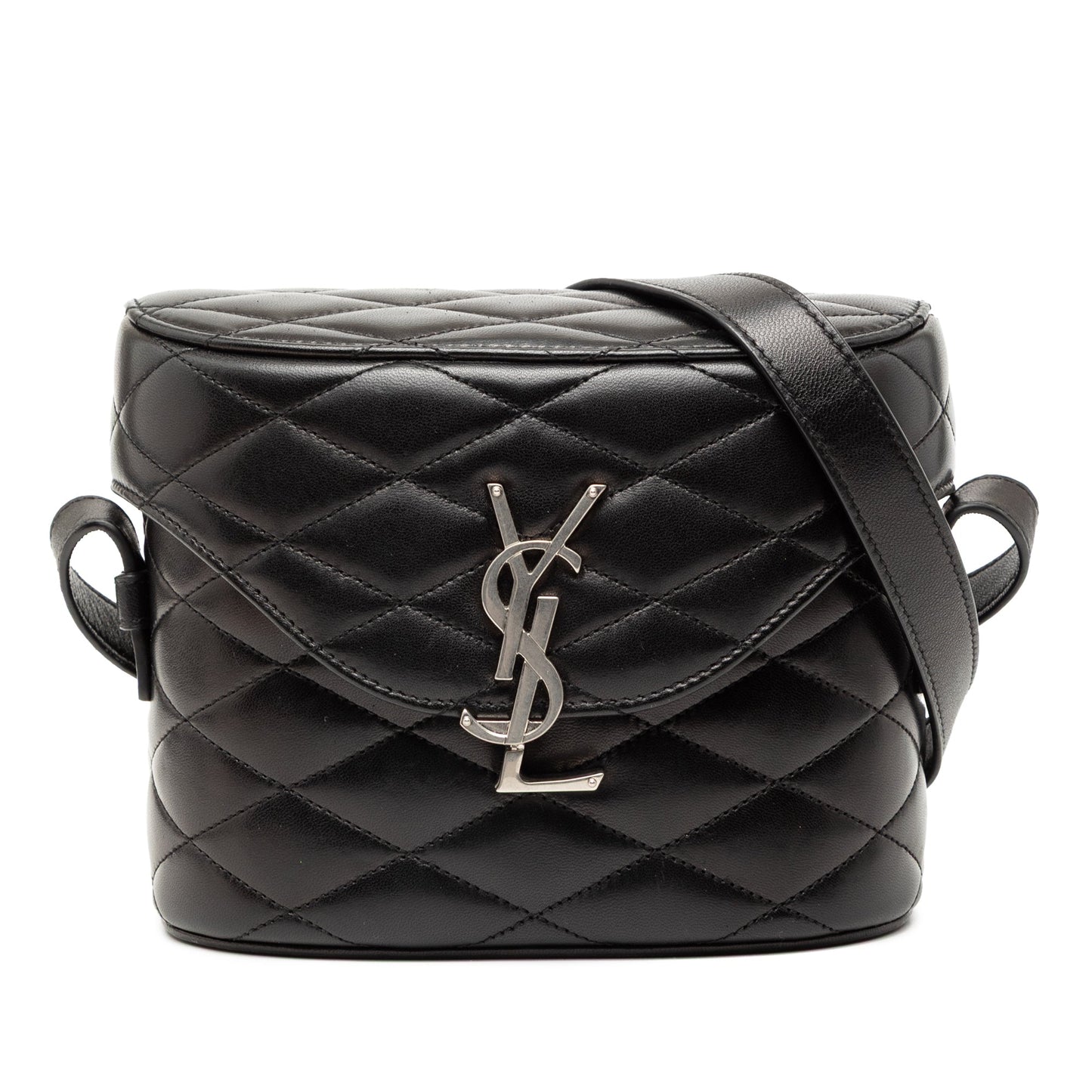 Saint Laurent Quilted Lambskin Monogram June Box Bag