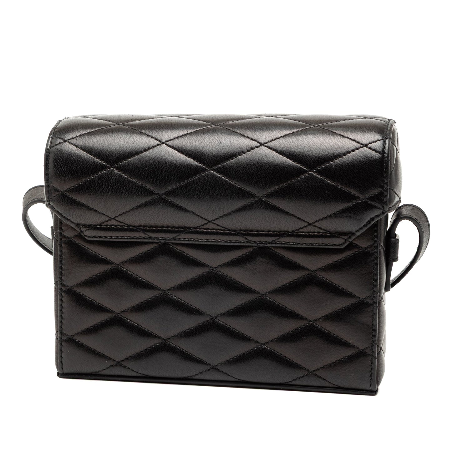 Saint Laurent Quilted Lambskin Monogram June Box Bag