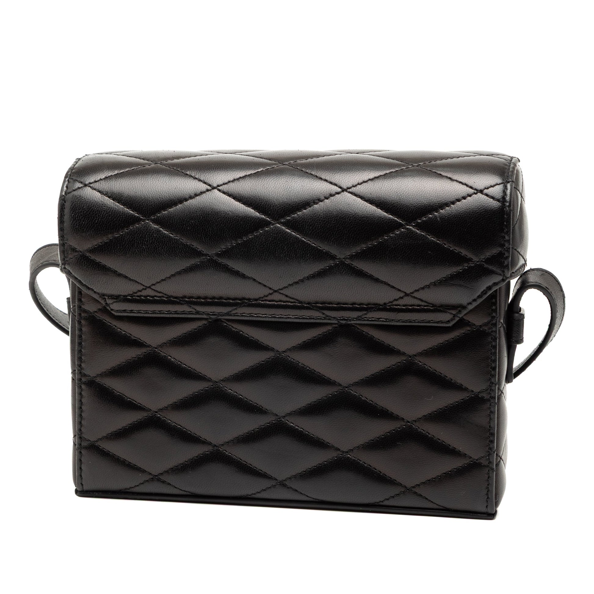 Saint Laurent Quilted Lambskin Monogram June Box Bag