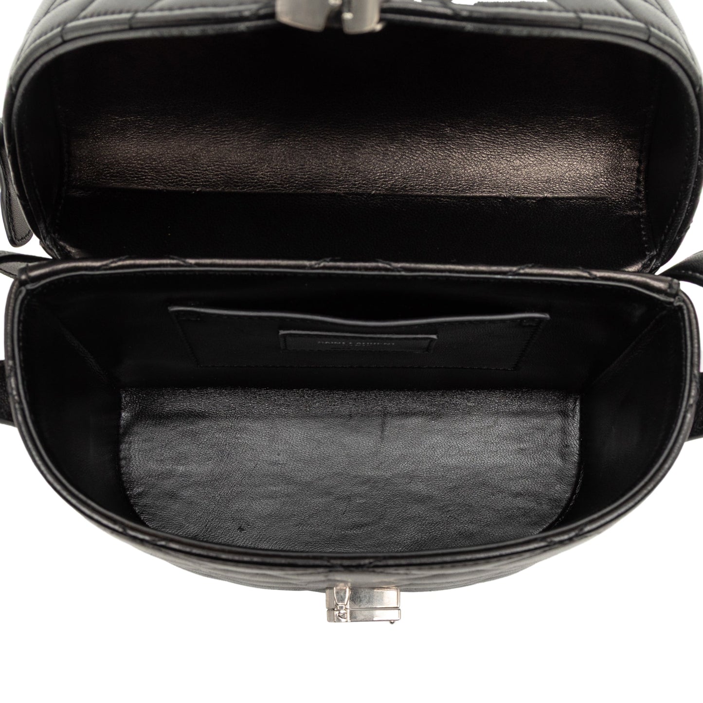 Saint Laurent Quilted Lambskin Monogram June Box Bag