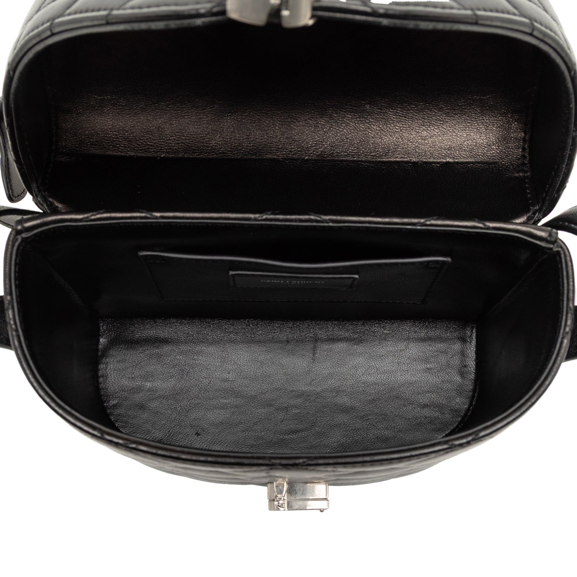 Saint Laurent Quilted Lambskin Monogram June Box Bag
