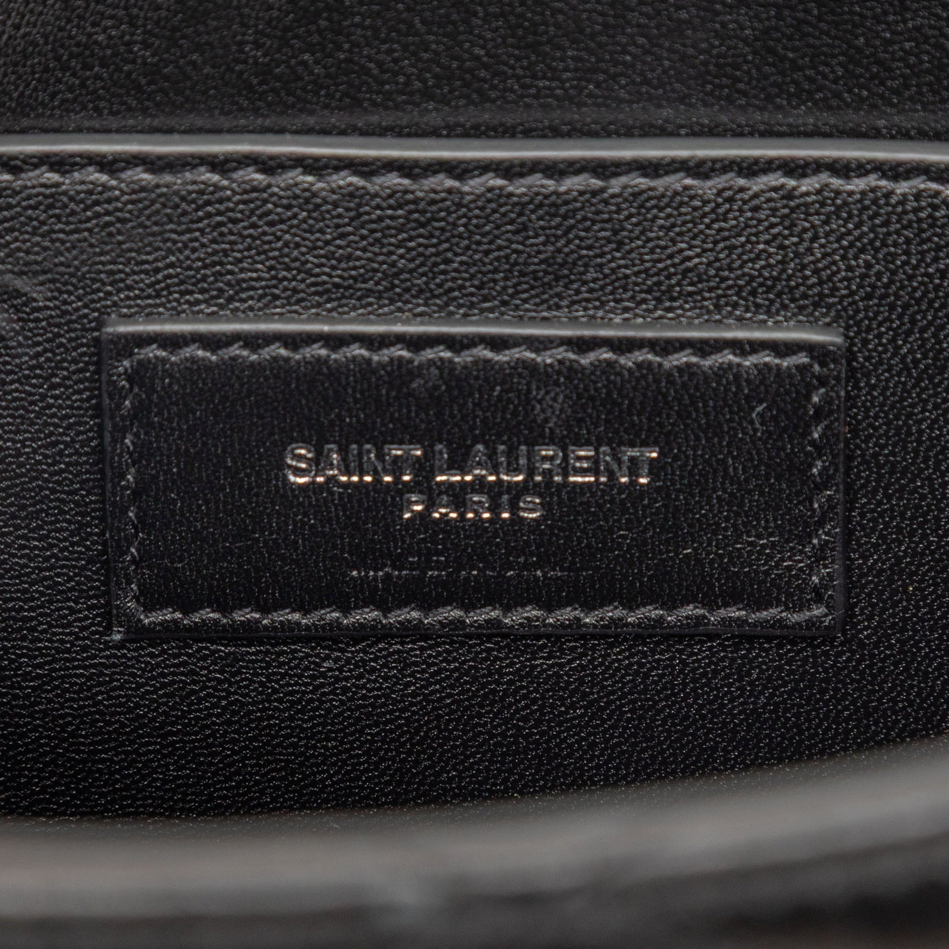 Saint Laurent Quilted Lambskin Monogram June Box Bag