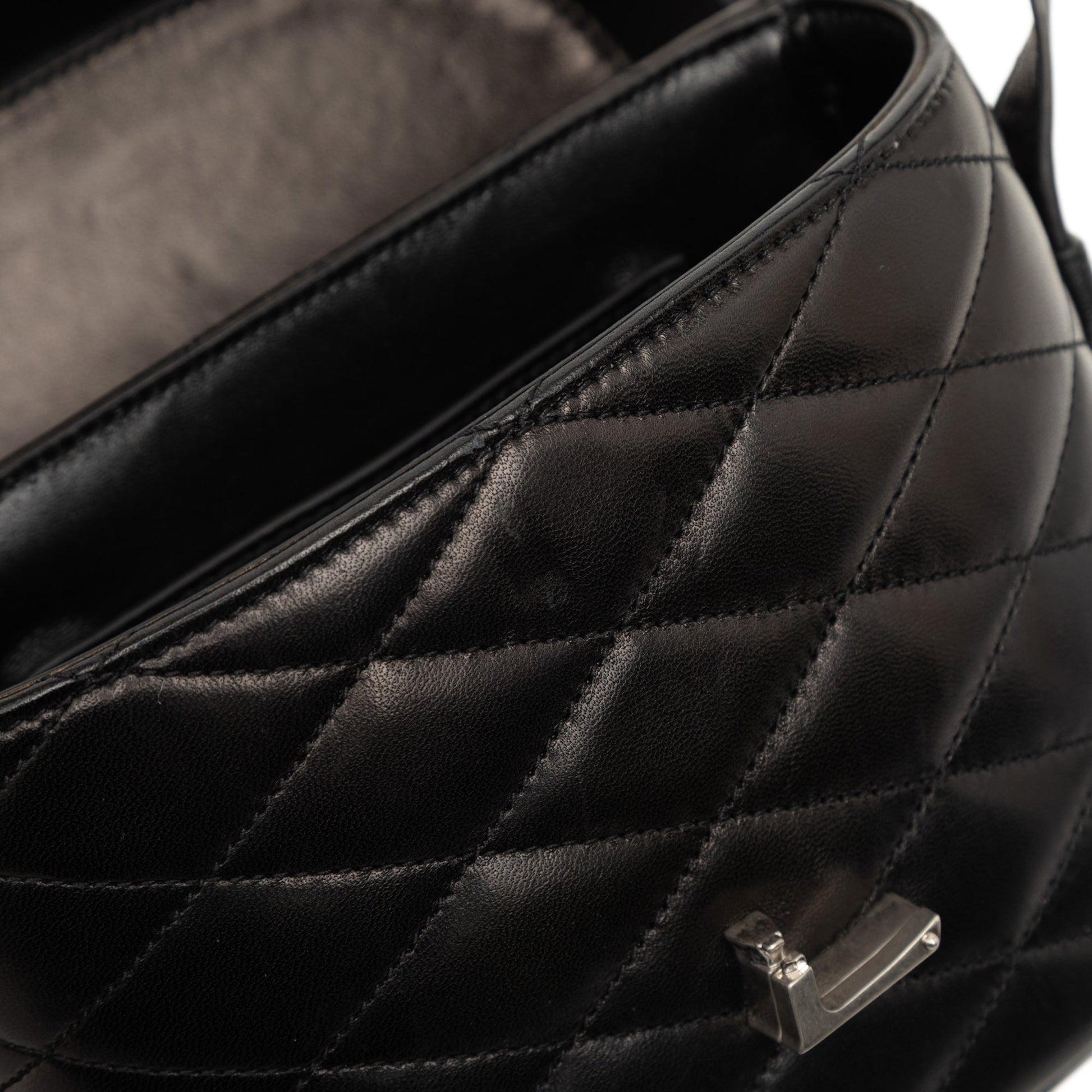 Saint Laurent Quilted Lambskin Monogram June Box Bag