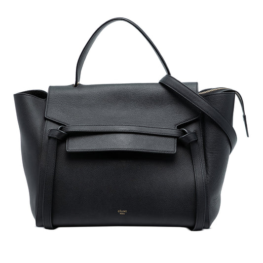 Celine Mini Grained Calfskin Belt Satchel