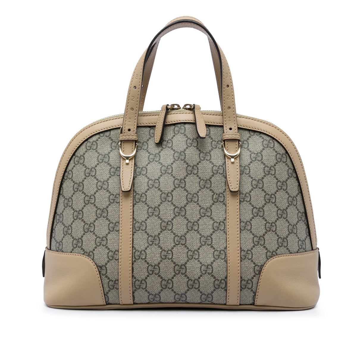 Gucci Small GG Supreme Nice Dome Satchel — Beige