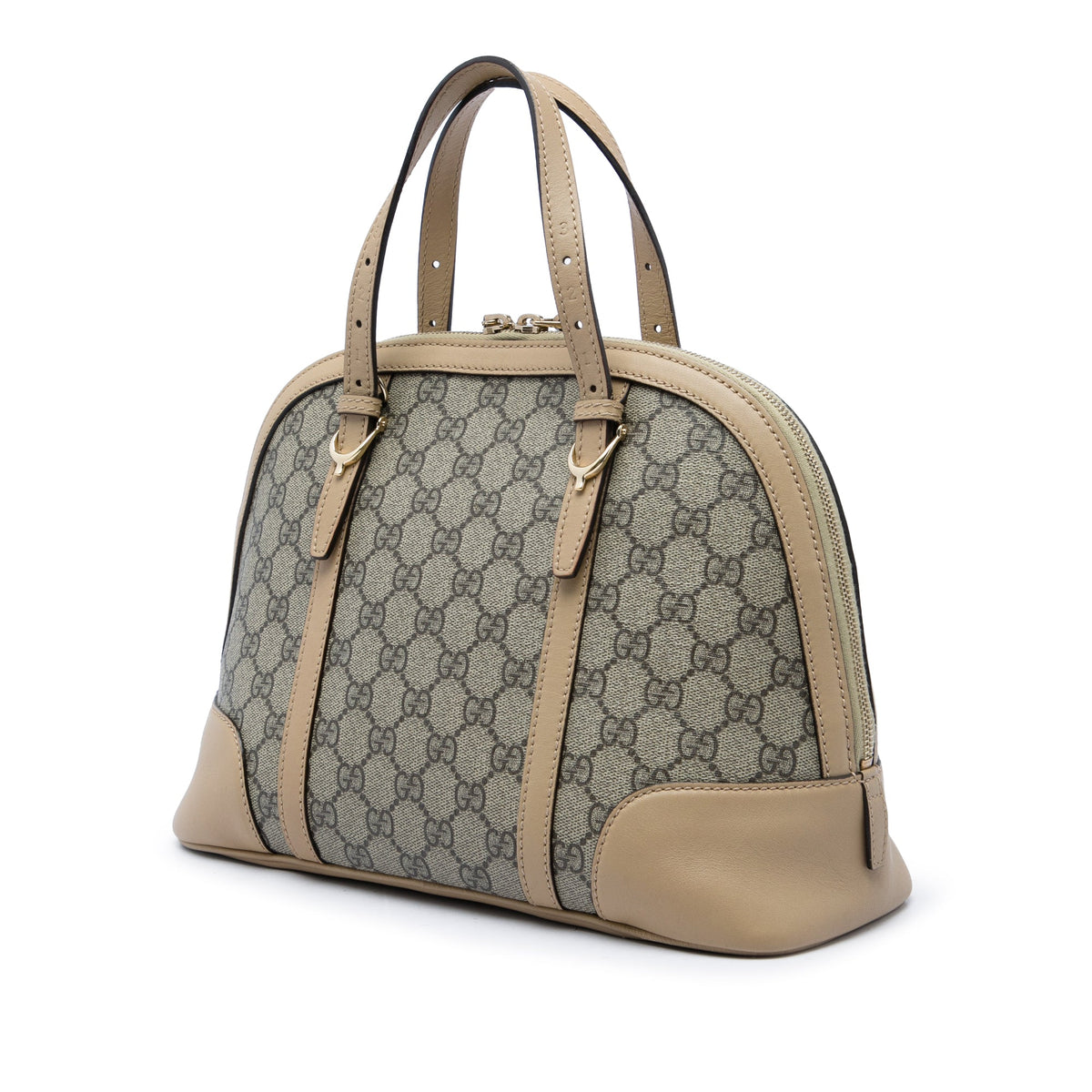 Gucci Small GG Supreme Nice Dome Satchel — Beige