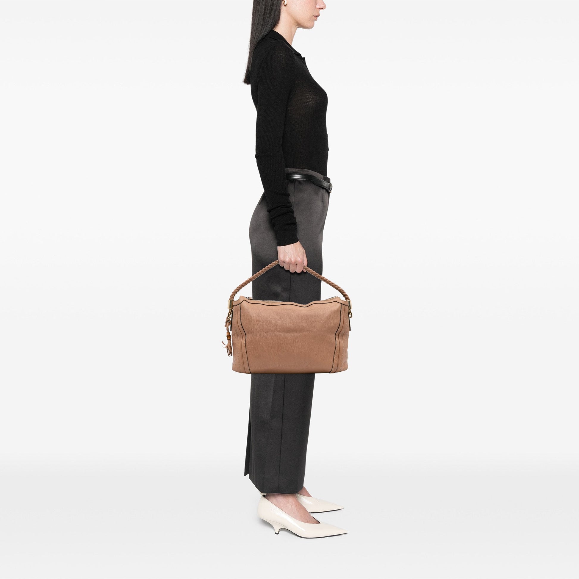 Gucci Medium Pebbled Calfskin Bella Shoulder Bag