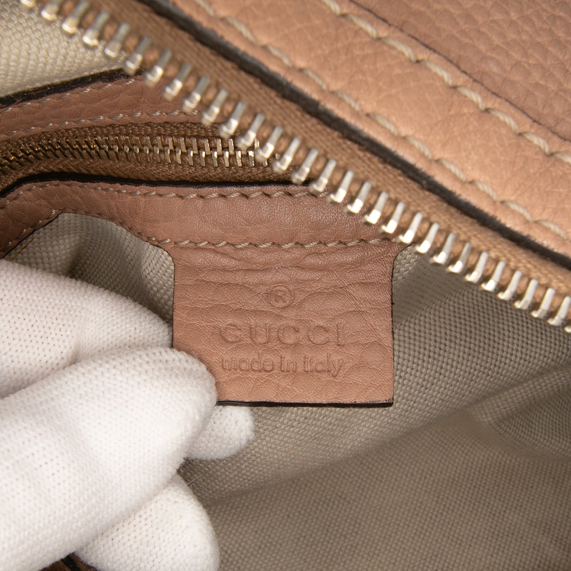 Gucci Medium Pebbled Calfskin Bella Shoulder Bag