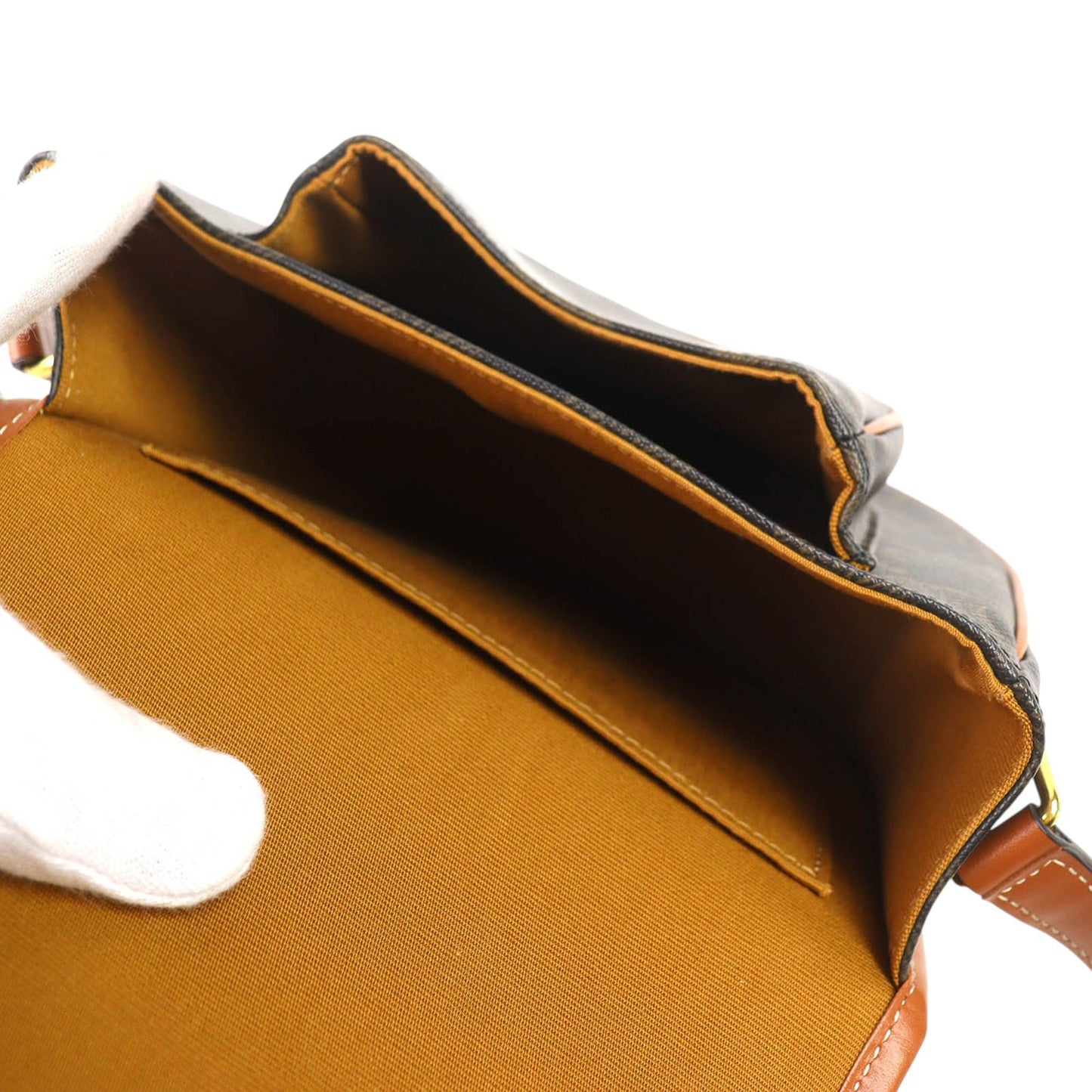 Celine Medium Triomphe Coated Canvas Folco Crossbody