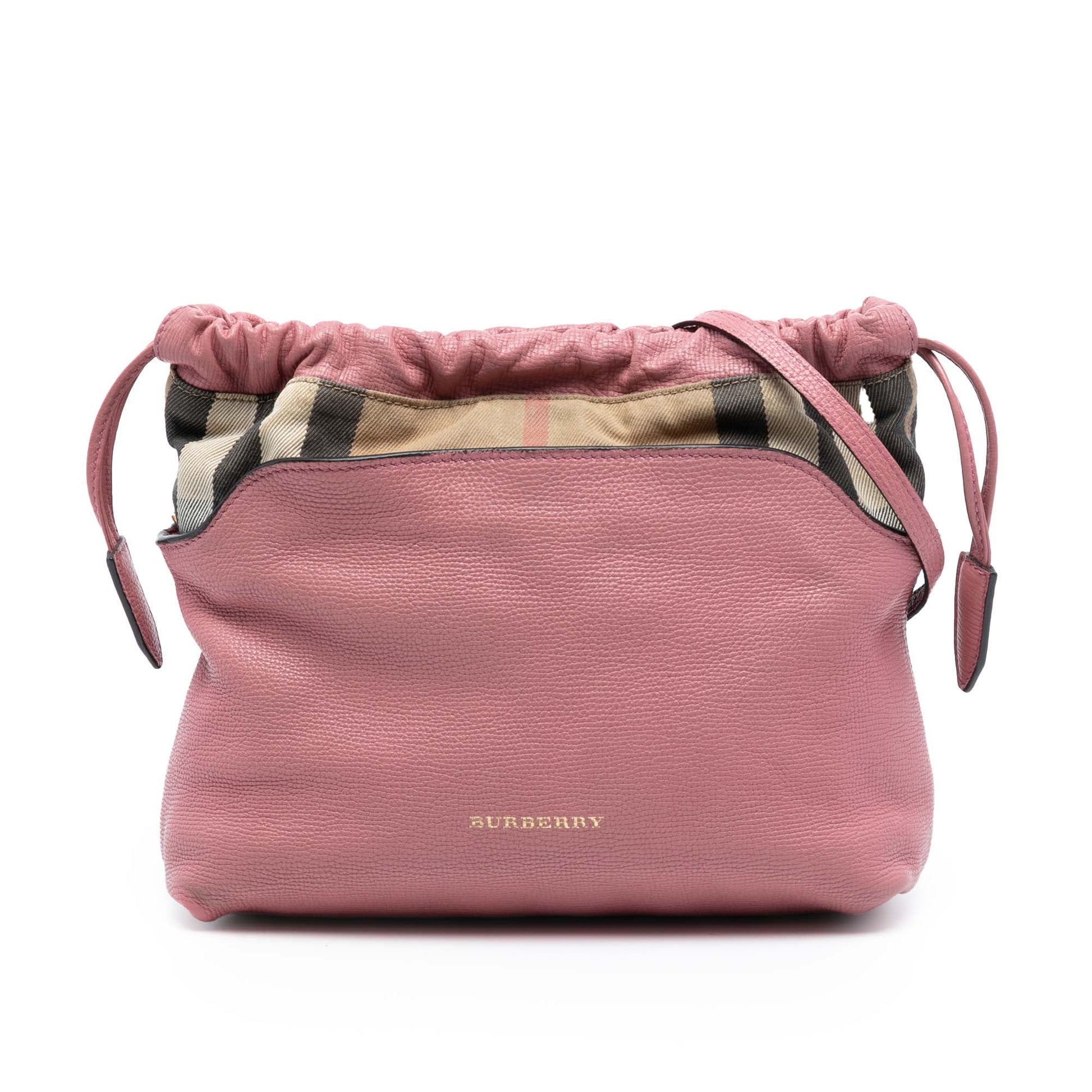 Burberry House Check Canvas and Calfskin Little Crush Crossbody