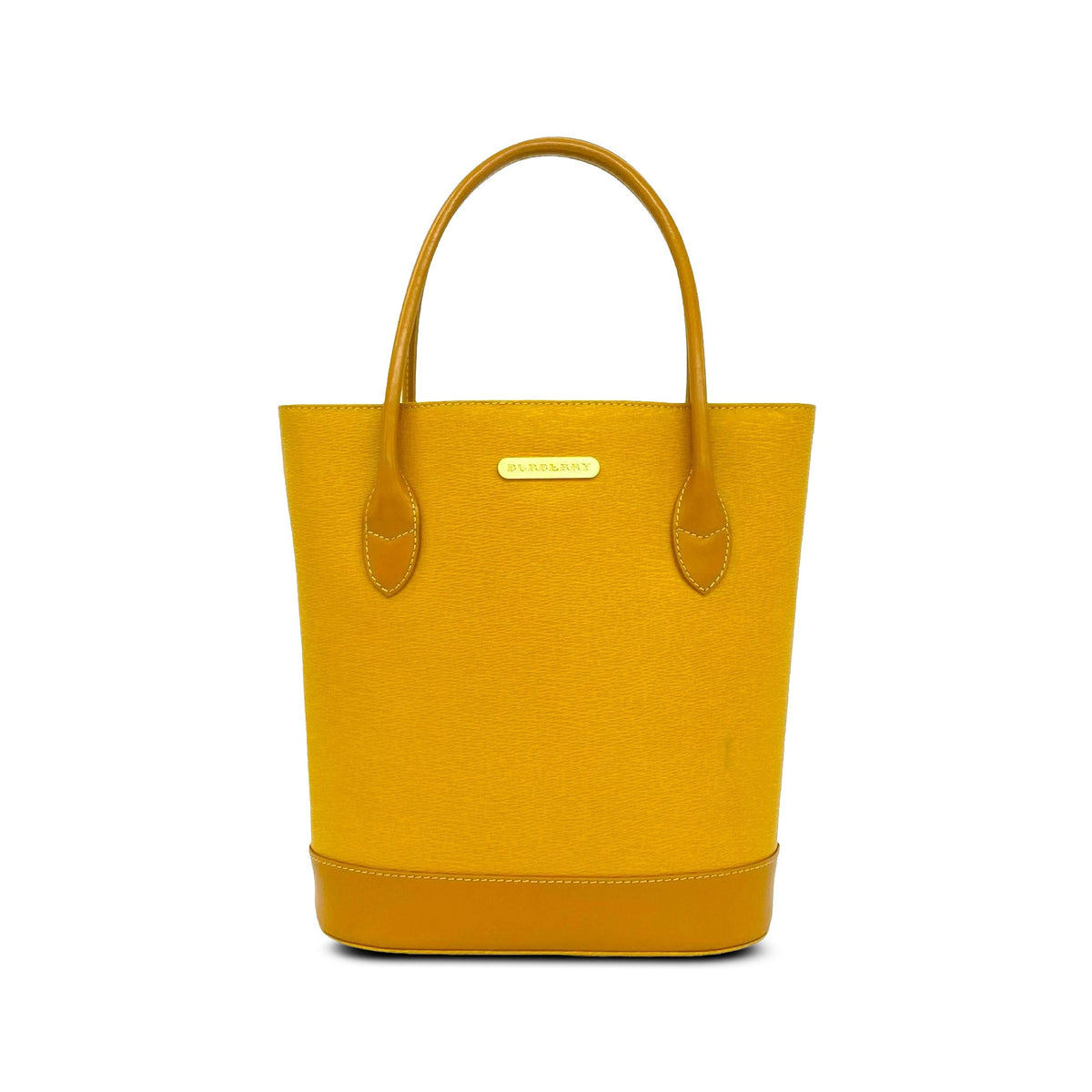 Burberry Leather Handbag — Yellow