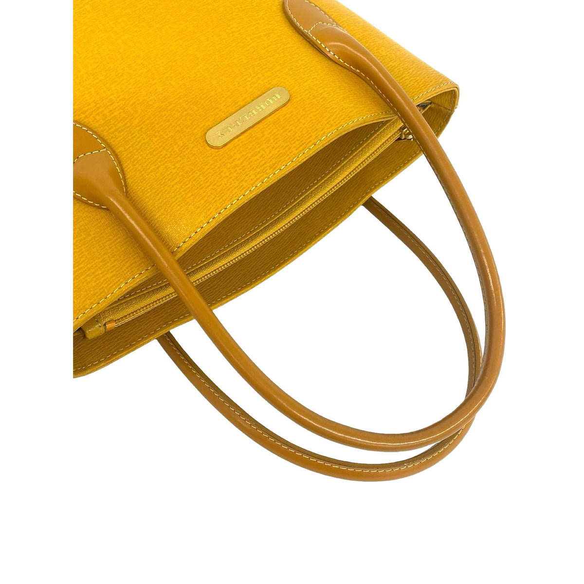 Burberry Leather Handbag — Yellow