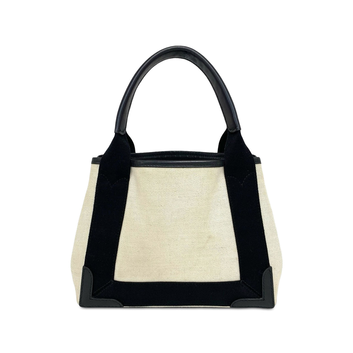 Balenciaga Canvas Navy Cabas Satchel XS — Brown