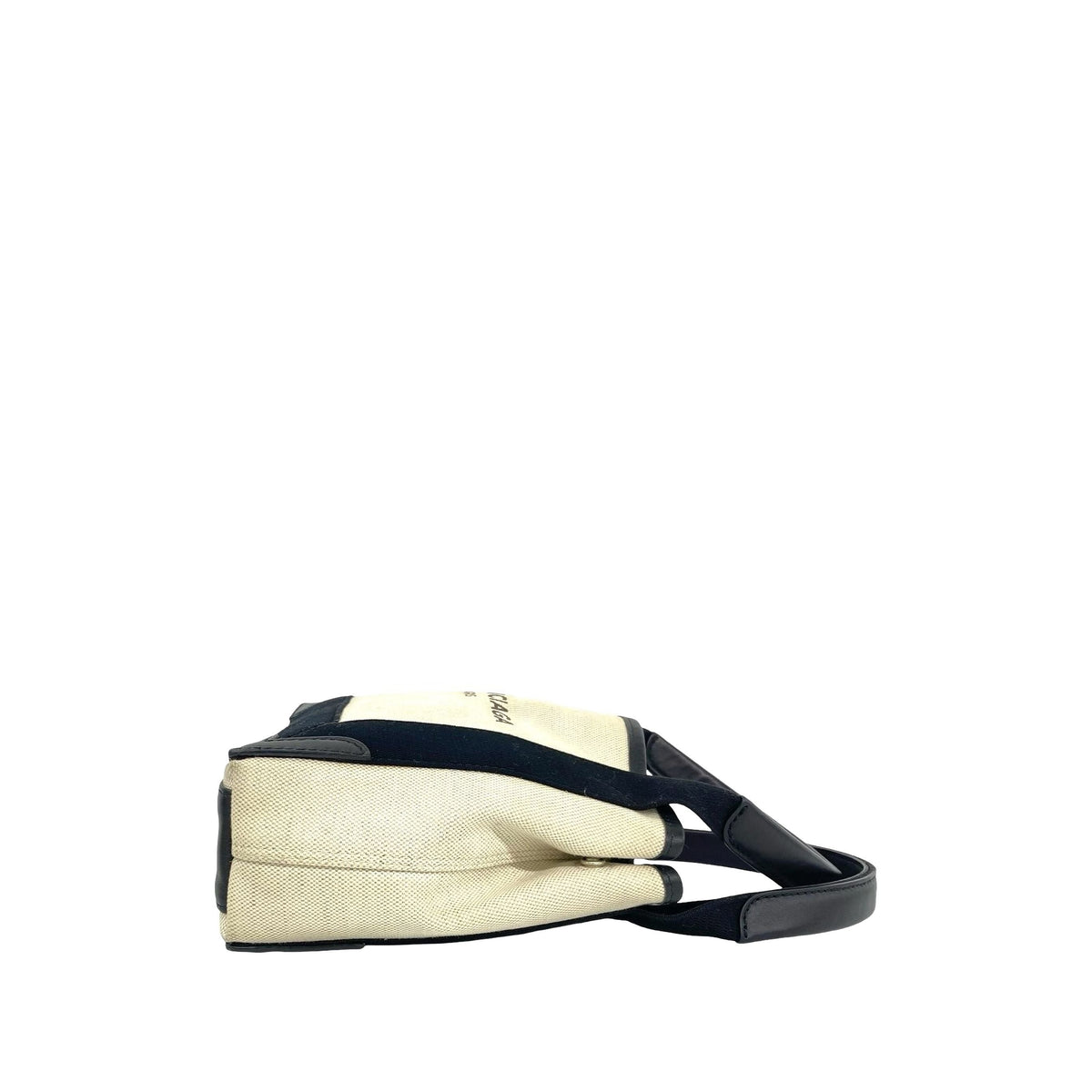 Balenciaga Canvas Navy Cabas Satchel XS — Brown