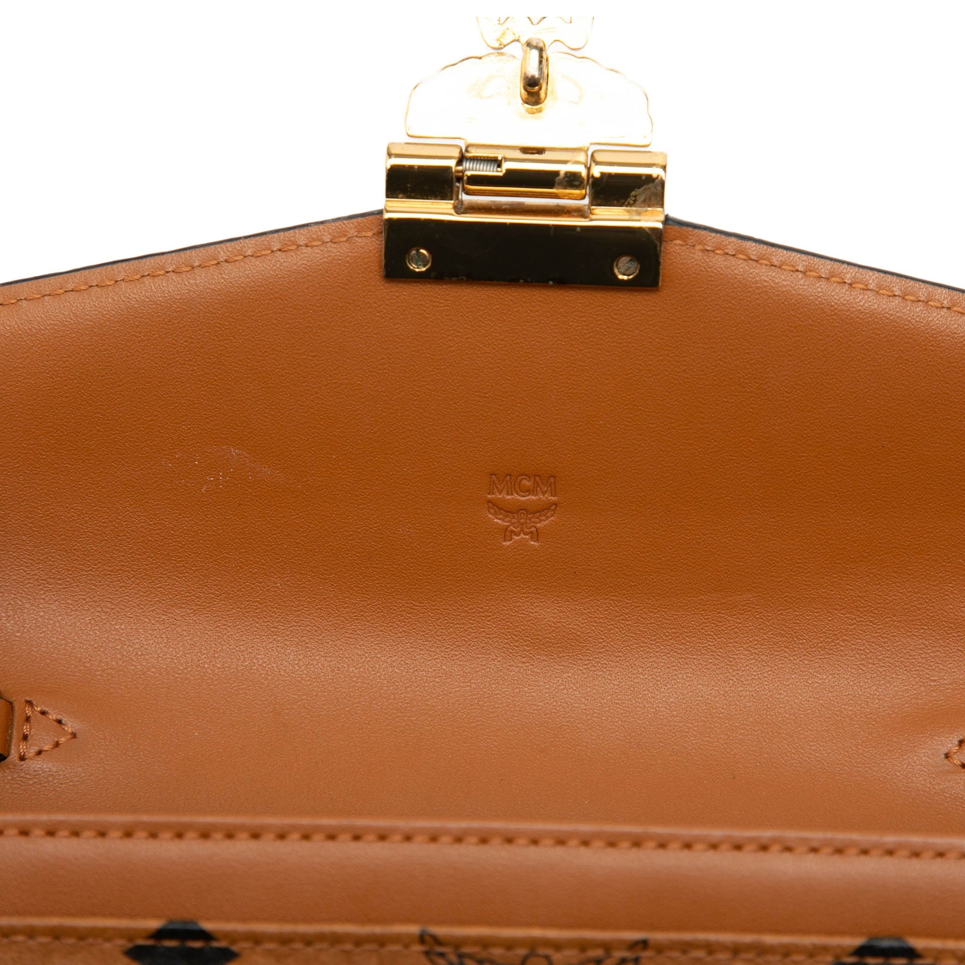 MCM Visetos Coated Canvas Patricia Wallet on Chain