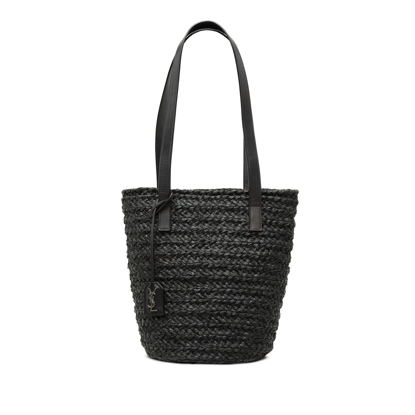 Saint Laurent Small Raffia Panier Tote
