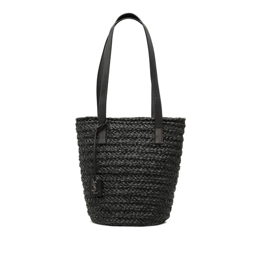 Saint Laurent Small Raffia Panier Tote