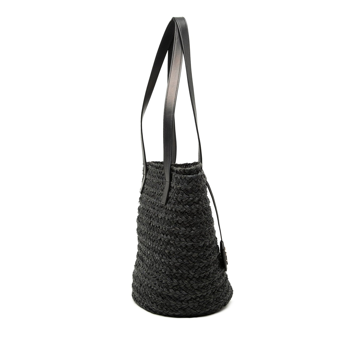 Saint Laurent Small Raffia Panier Tote