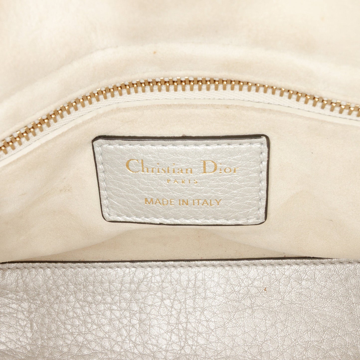 Dior Mini Metallic Grained Calfskin Cannage Lady Dior