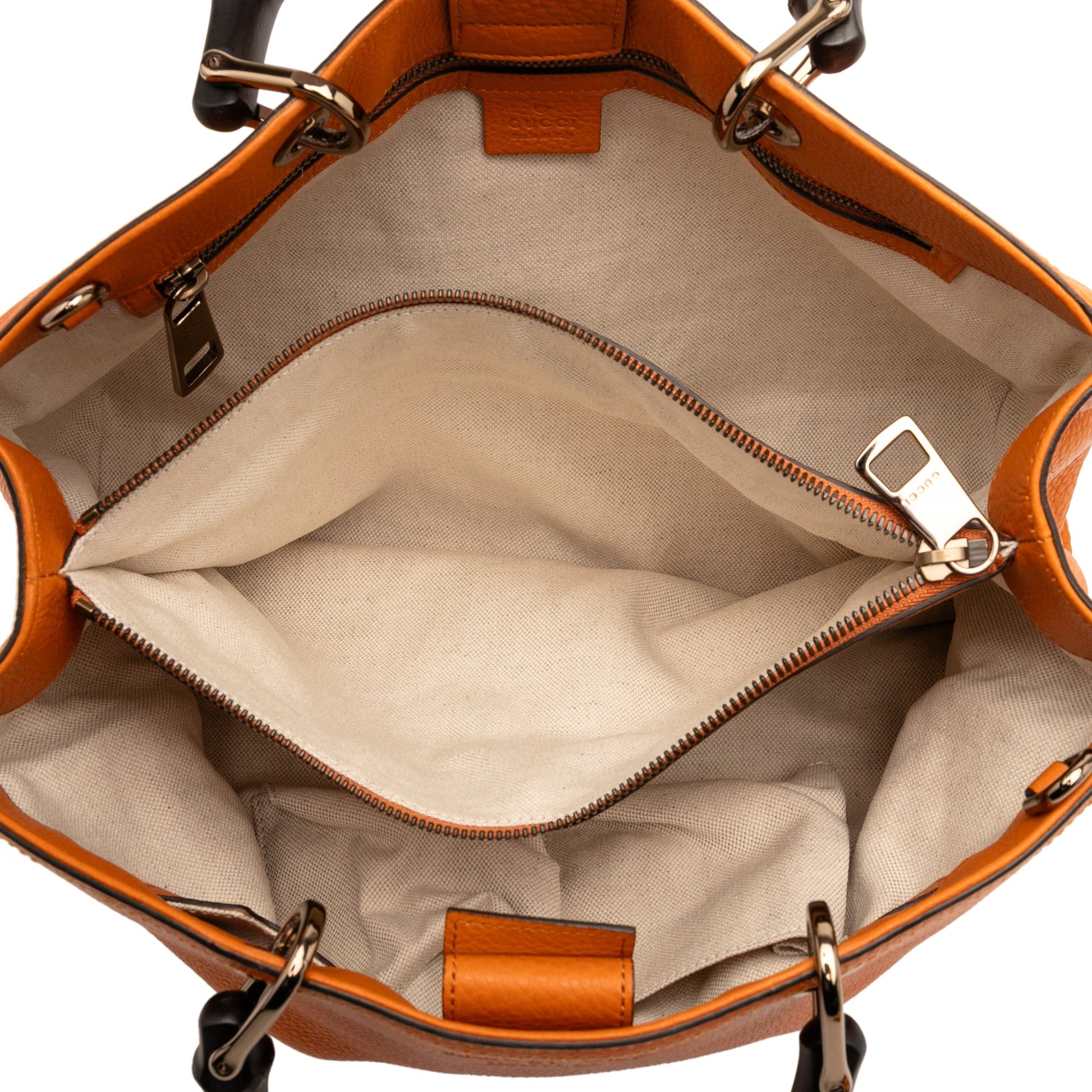 Gucci Medium Calfskin Bamboo Shopper Satchel