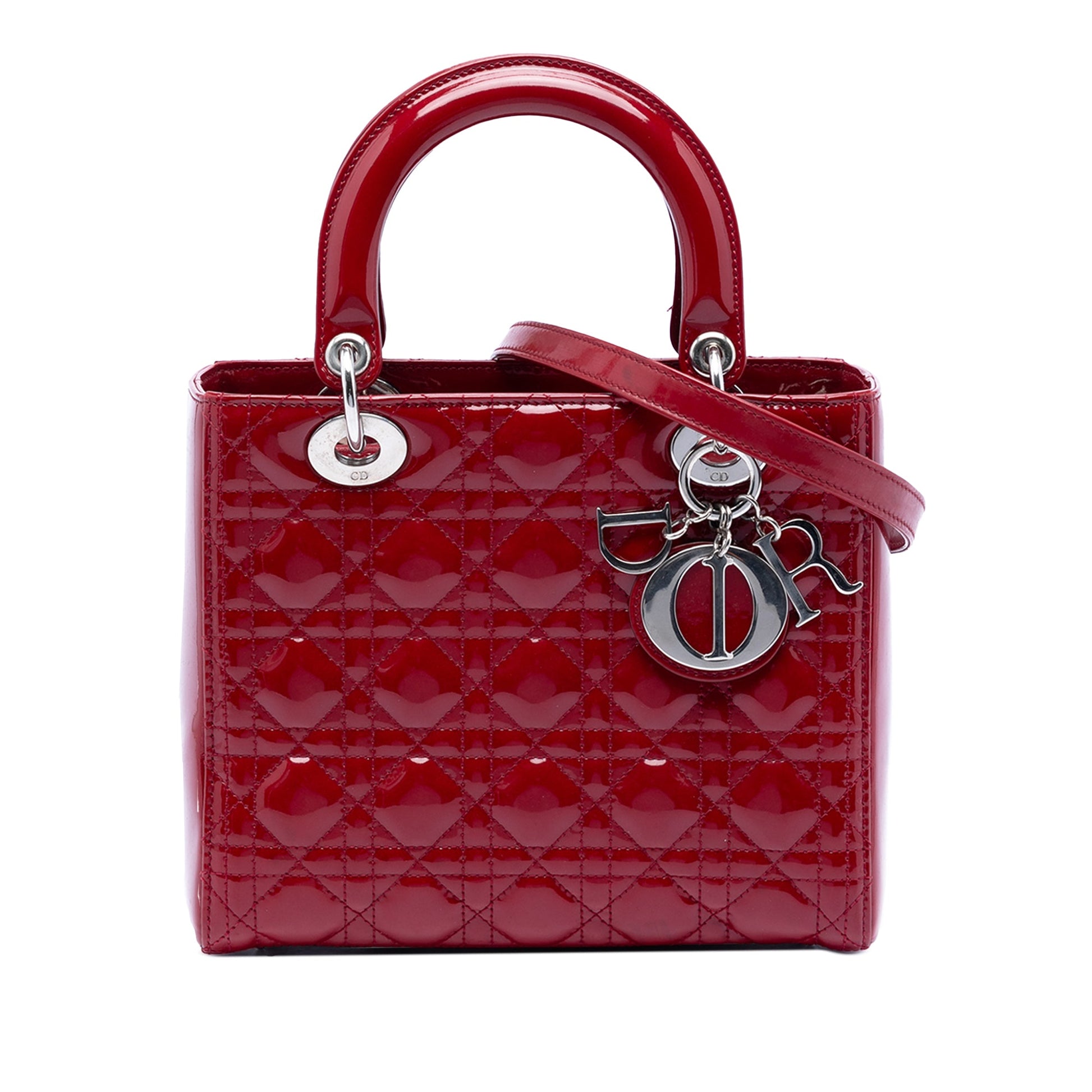 Dior Medium Patent Cannage Lady Dior