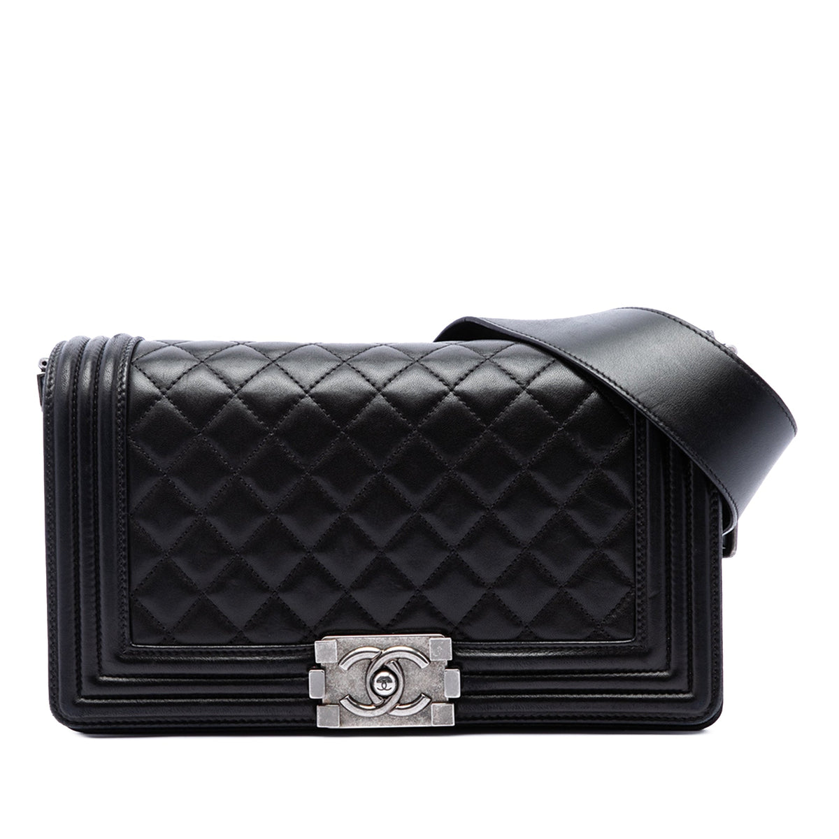 Chanel Old Medium Quilted Lambskin Boy Flap
