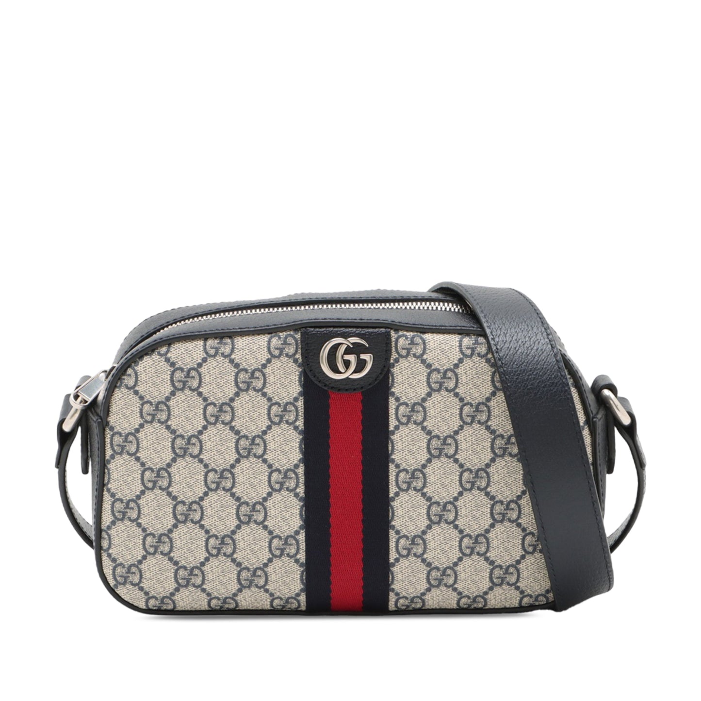 Gucci Small GG Supreme Textured Calfskin Web Ophidia Camera Bag