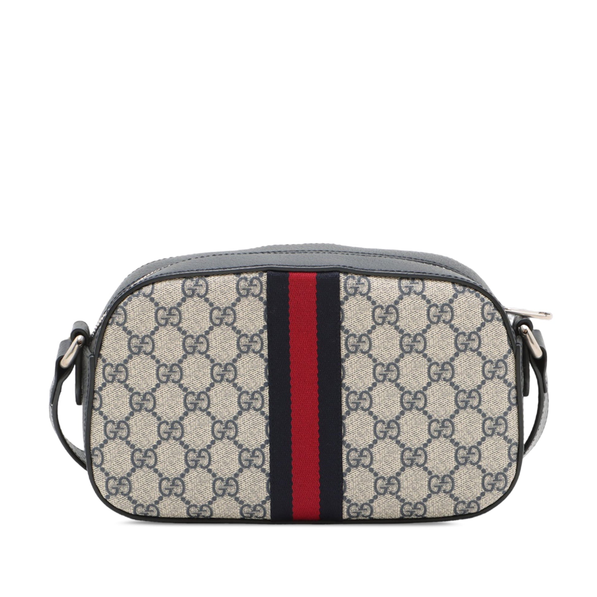 Gucci Small GG Supreme Textured Calfskin Web Ophidia Camera Bag
