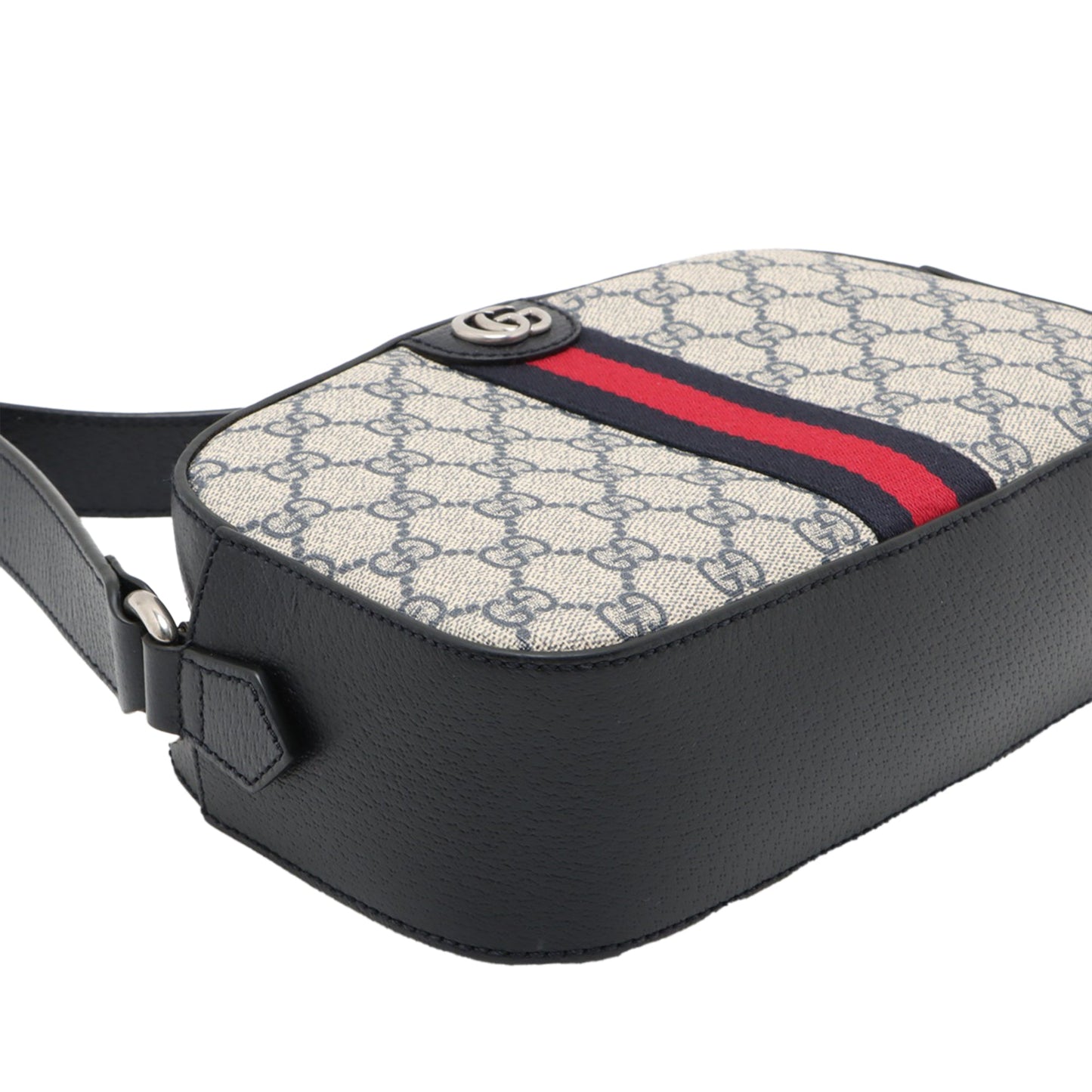 Gucci Small GG Supreme Textured Calfskin Web Ophidia Camera Bag