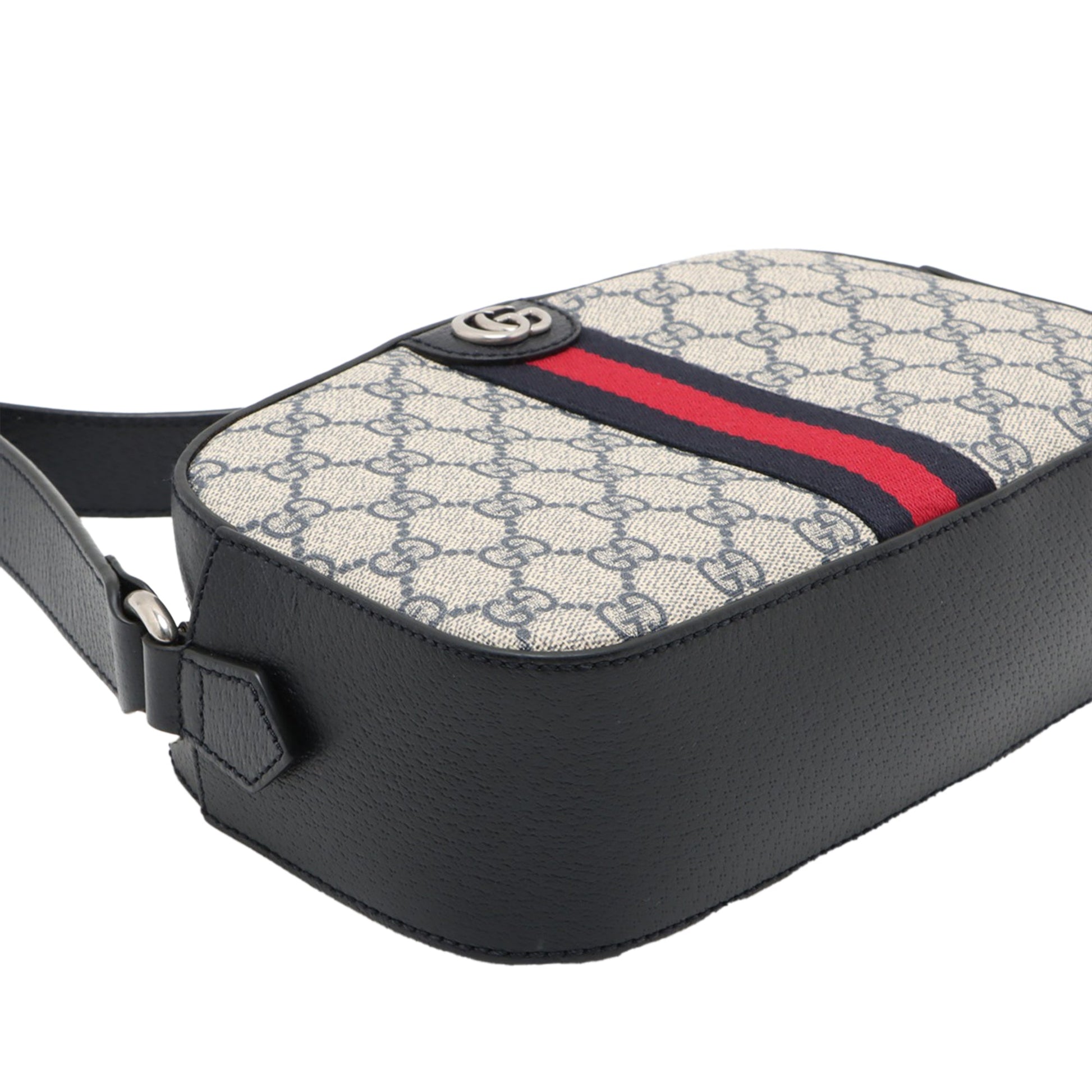Gucci Small GG Supreme Textured Calfskin Web Ophidia Camera Bag