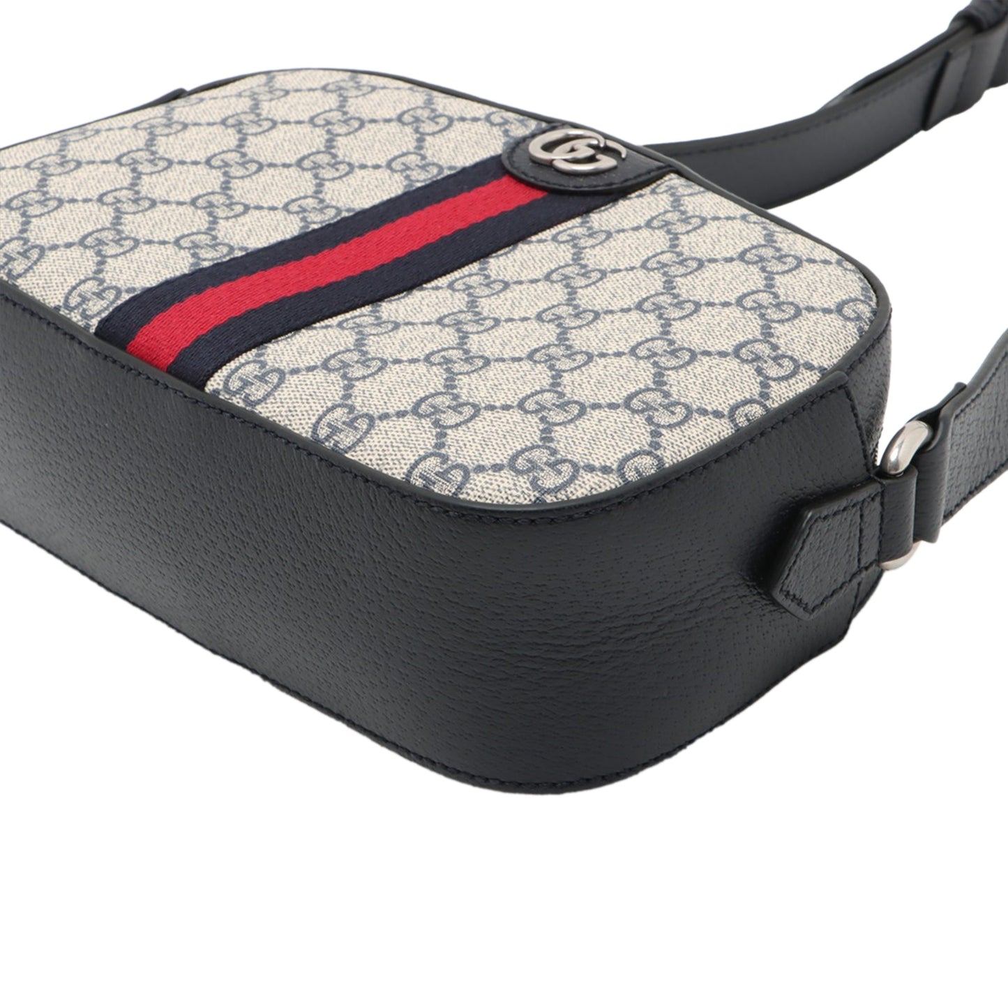 Gucci Small GG Supreme Textured Calfskin Web Ophidia Camera Bag