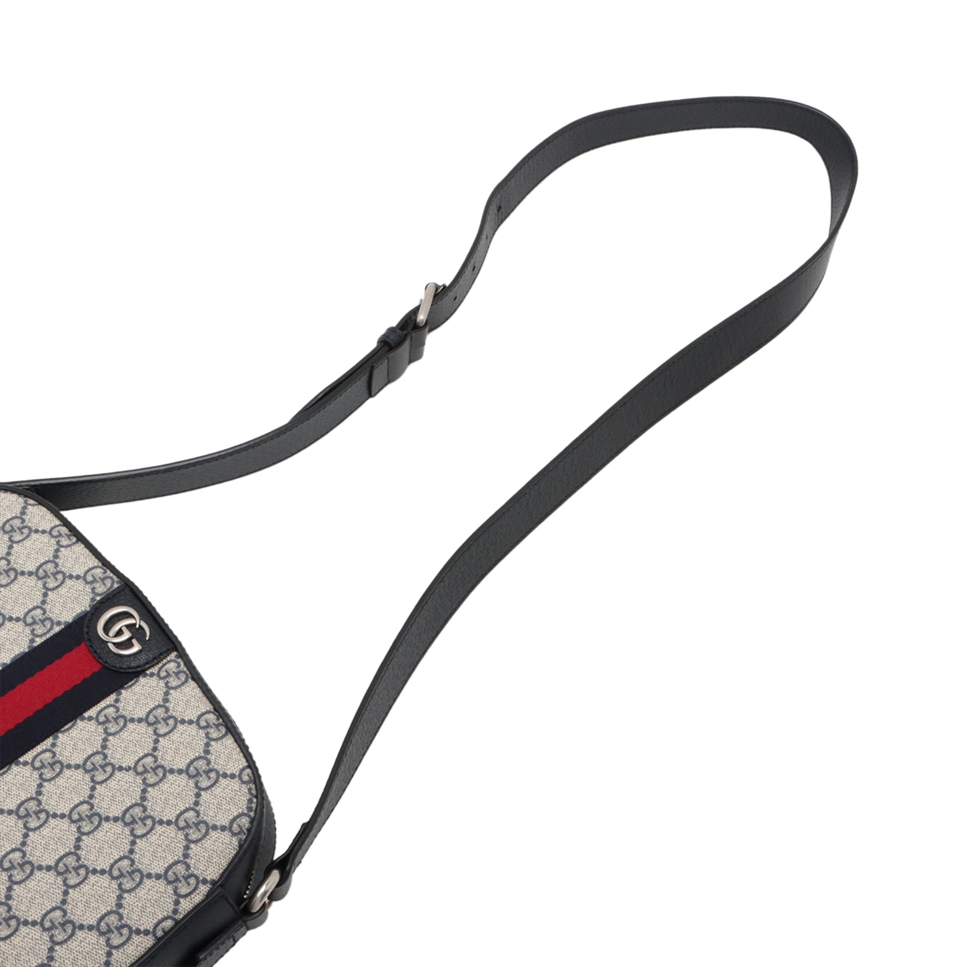 Gucci Small GG Supreme Textured Calfskin Web Ophidia Camera Bag
