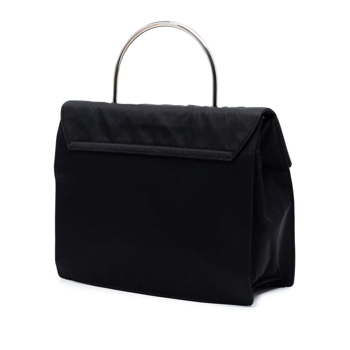 Prada Tessuto Metal Handle Bag