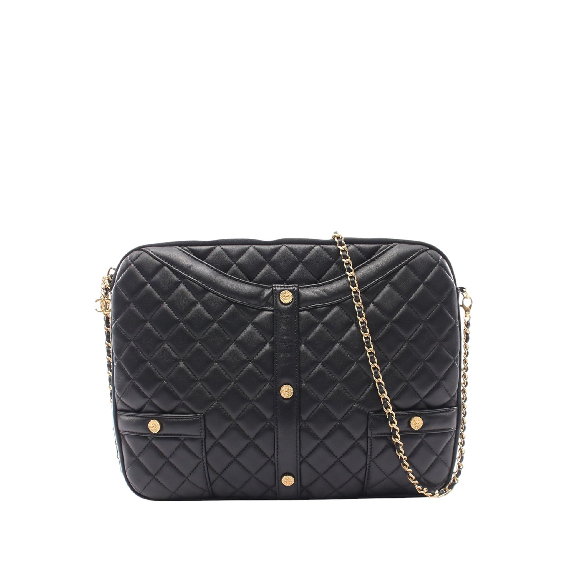 Chanel Quilted Lambskin Girl Chain Crossbody