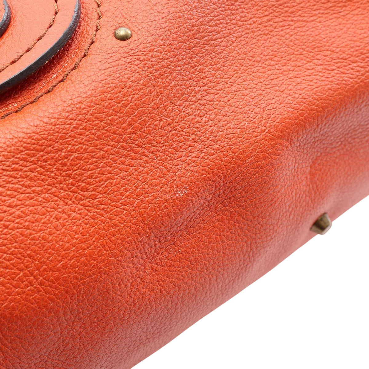 Chloé Medium Leather Paddington Handbag — Orange