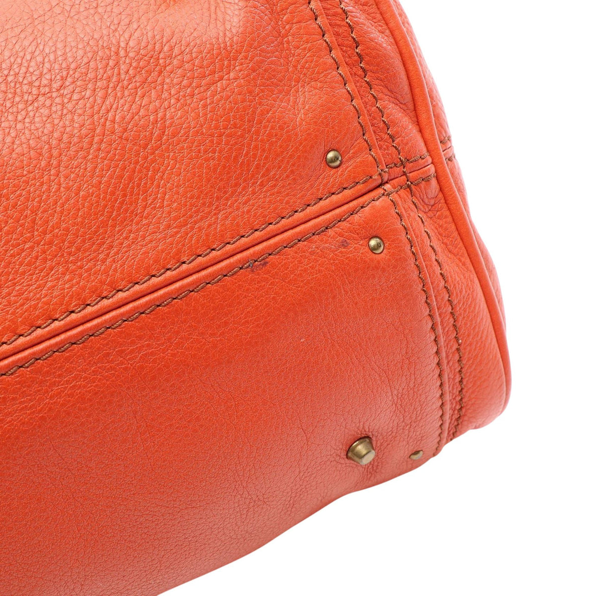 Chloé Medium Leather Paddington Handbag — Orange